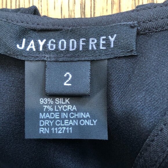 Jay Godfrey Silk Sleeveless Racerback Shift Tunic Dress Size 2 - Picture 5 of 5